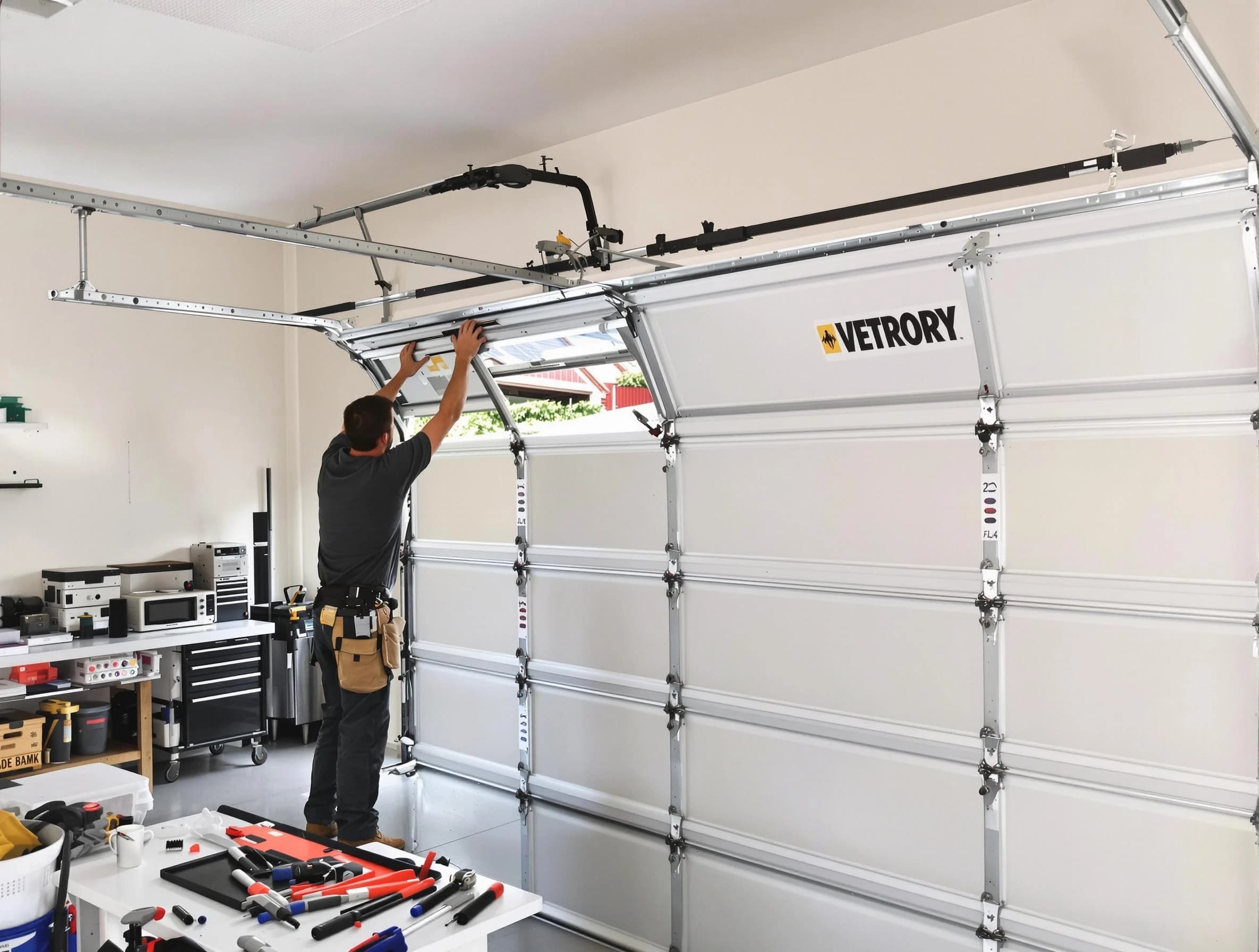 American Fork Garage Door Repair technician performing section replacement in American Fork