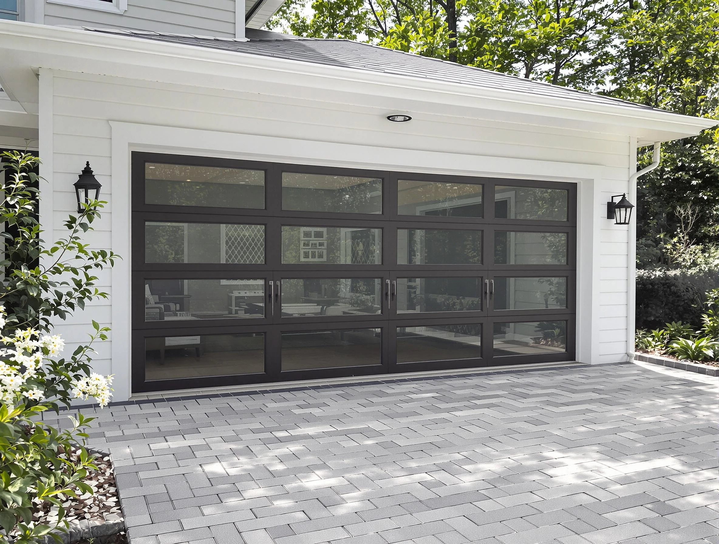 American Fork Garage Door Repair design specialist presenting custom garage door options to American Fork homeowner
